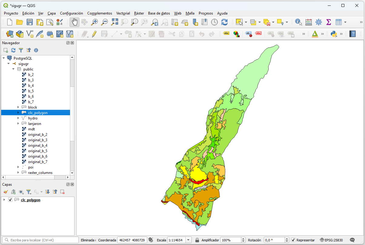 Accessing PostGIS from QGIS.